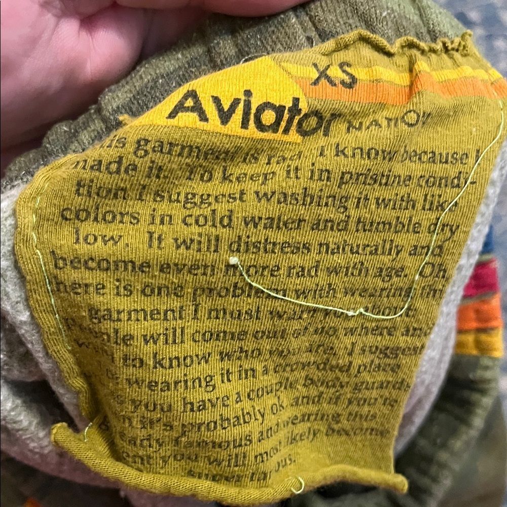 SOLD Aviator Nation Camouflage Rainbow Stripe Joggers Modern Athleisure Lounge - Picture 9 of 14